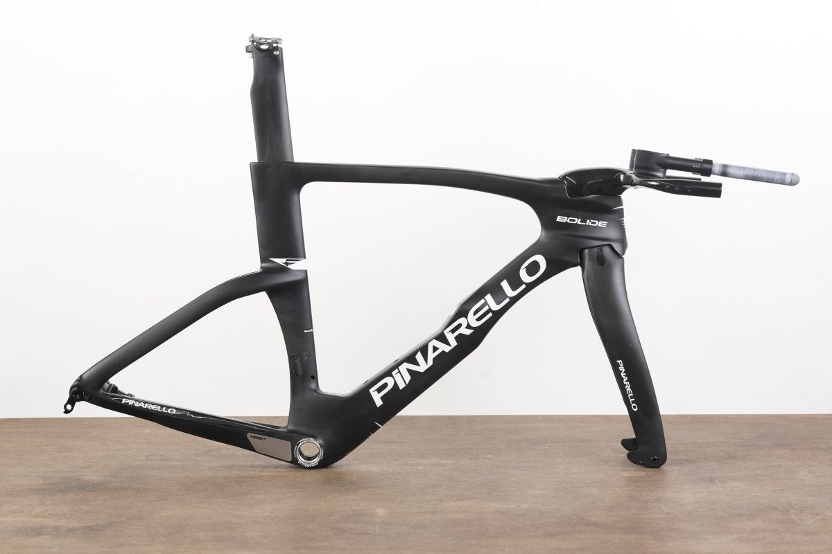 DEMO 52cm Pinarello Bolide TT Carbon Disc Time Trial Triathlon Frameset + Cockpit
