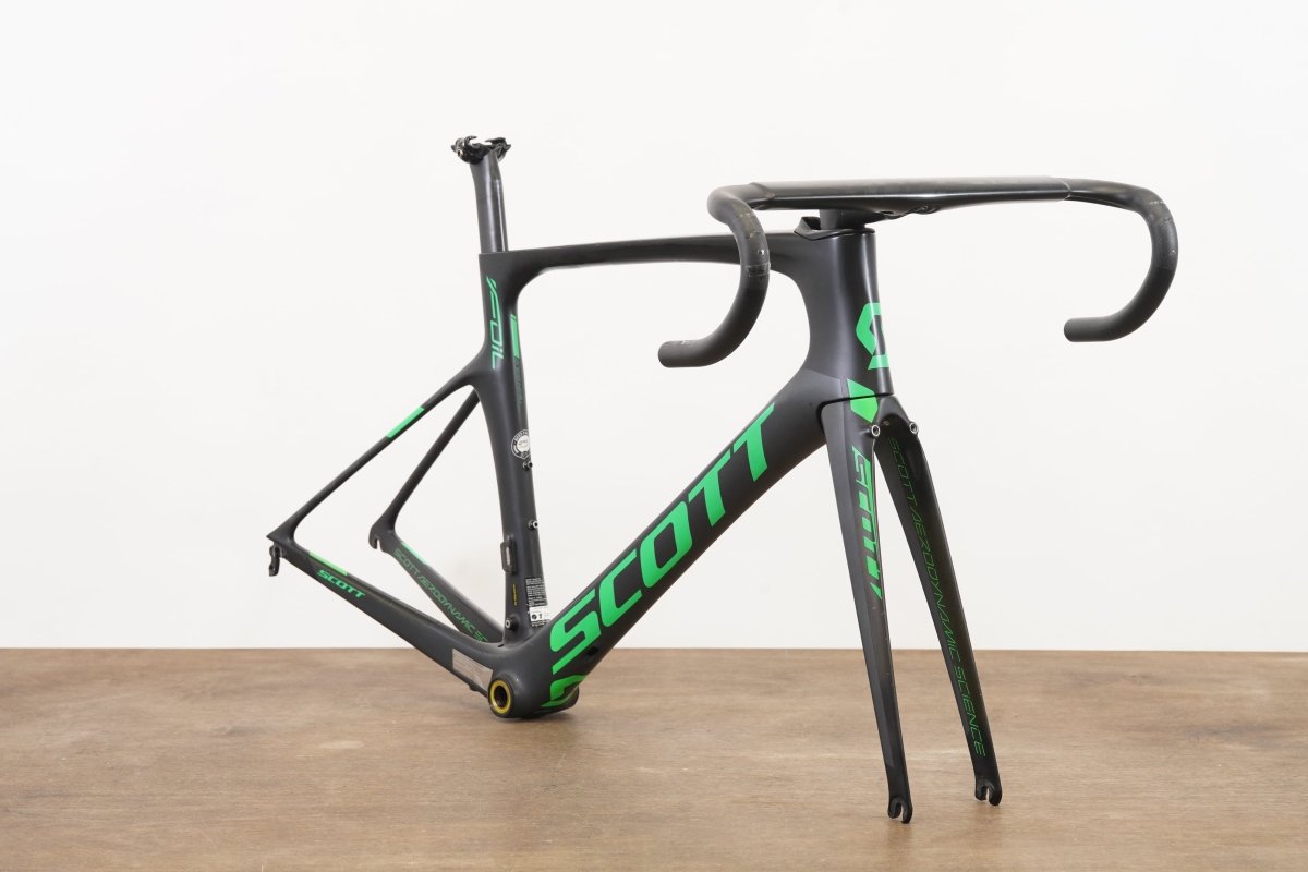M (54cm) Scott Foil Team Di2 Carbon Aero Rim Brake Road Frameset + Cockpit