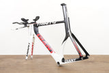 M (Medium) Giant Trinity Carbon Rim Brake TT Triathlon Frameset + Cockpit