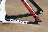 M (Medium) Giant Trinity Carbon Rim Brake TT Triathlon Frameset + Cockpit