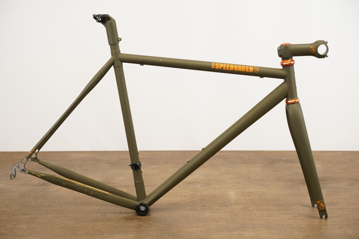 M (Medium) Speedvagen Steel Road Rim Brake eTap Frameset *Custom Geometry*