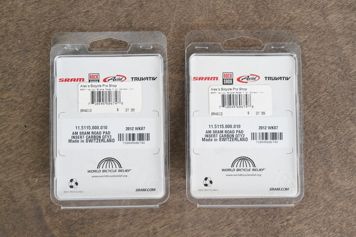 NEW (2 Pairs) SRAM SwissStop Carbon Rim Brake Pads Shimano/SRAM