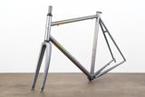 NEW 58cm Pegoretti Duende Mezzatazza Steel Rim Brake Frameset + Falz Fork