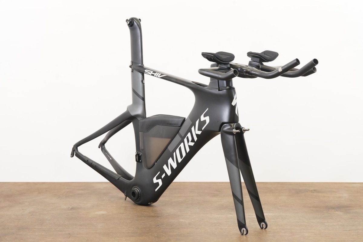 S (Small) Specialized S-WORKS SHIV Carbon Rim Brake TT Triathlon Frameset + Cockpit