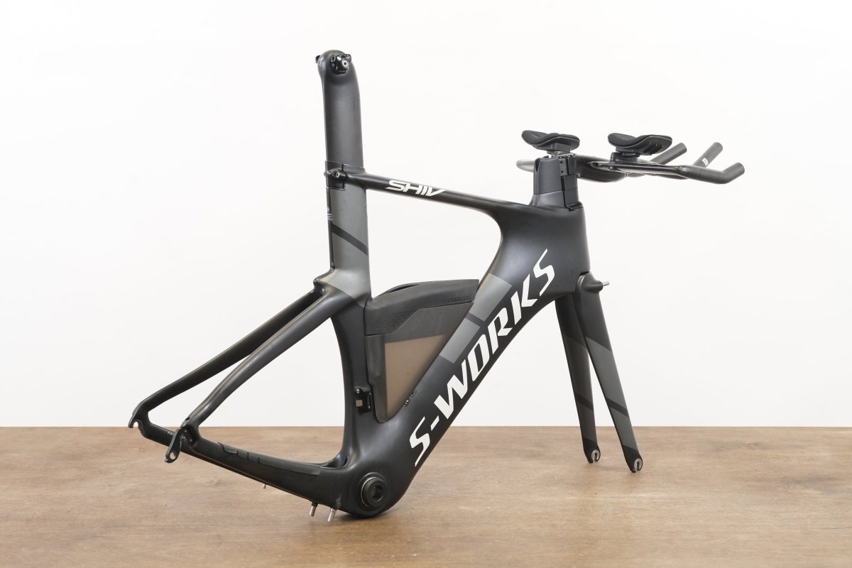 S (Small) Specialized S-WORKS SHIV Carbon Rim Brake TT Triathlon Frameset + Cockpit