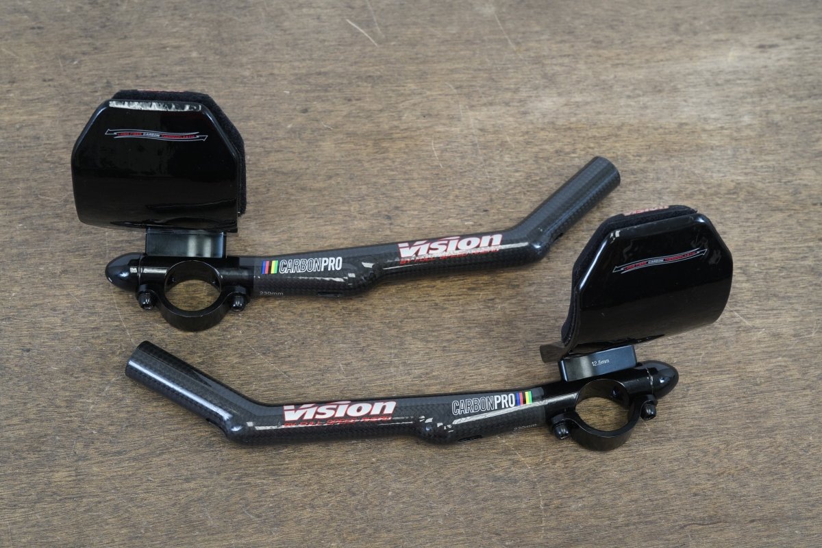 Vision Carbon Pro Carbon Extensions TT Triathlon Handlebar + Pads