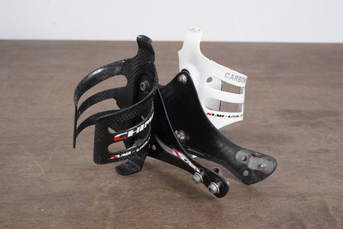 XLAB Carbon Wing 400i Water Bottle Cage Mount + *Damaged* Chimp Bottle Cages