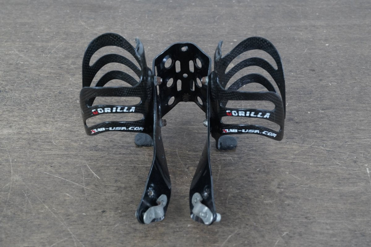 XLAB Super Wing Alloy Water Bottle Cage Mount + (2) Gorilla Carbon Cages 237g
