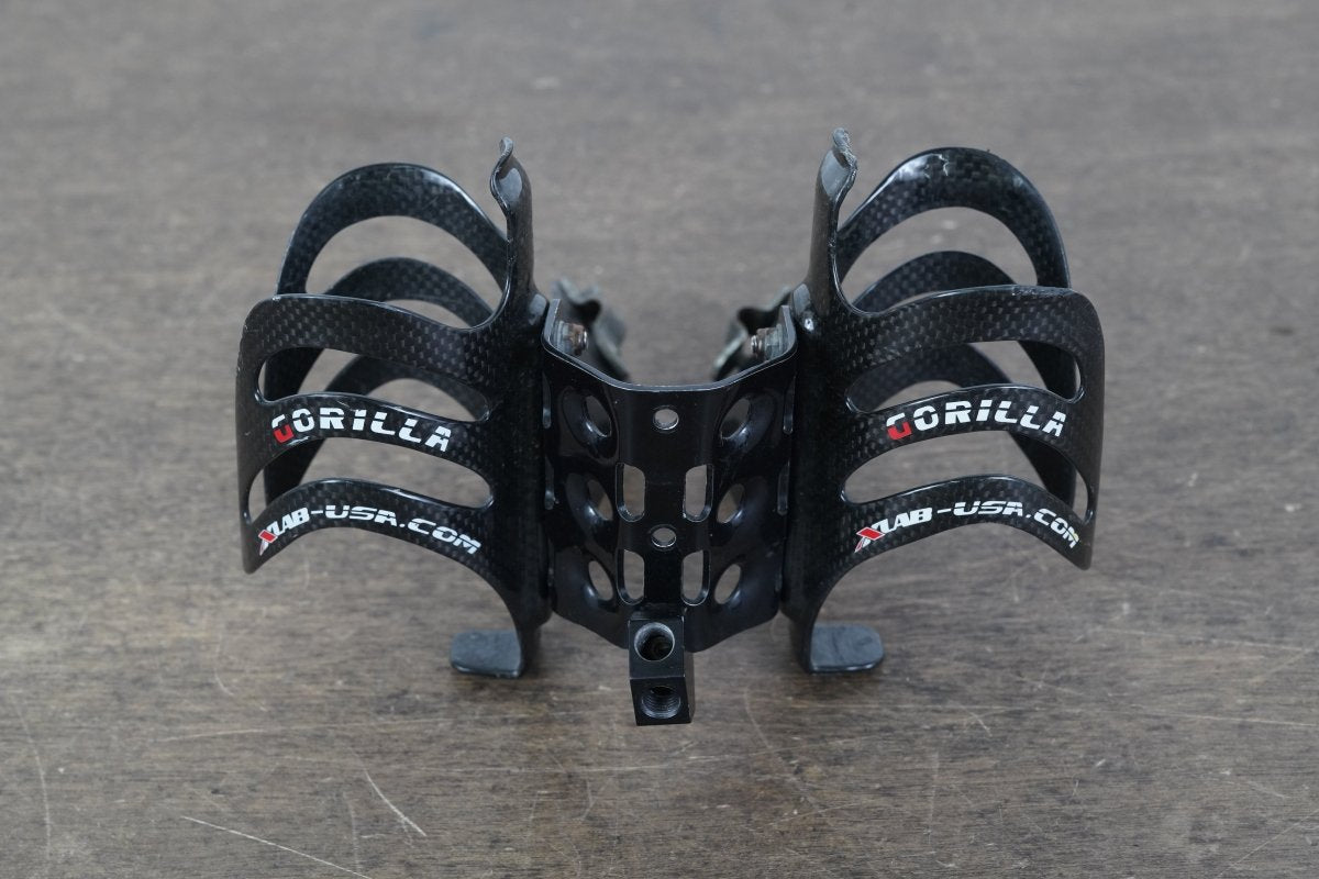 XLAB Super Wing Alloy Water Bottle Cage Mount + (2) Gorilla Carbon Cages 237g