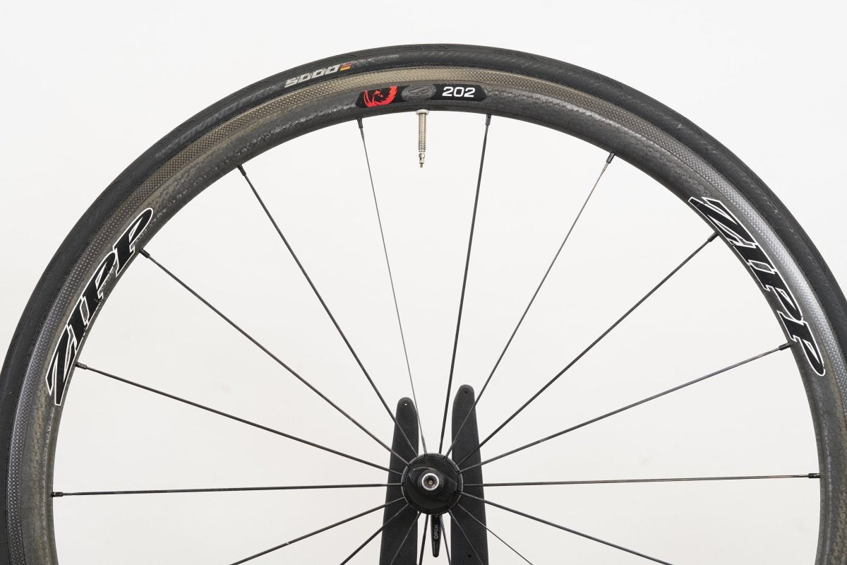 Zipp 202 Firecrest Powertap Carbon Clincher Rim Brake Wheelset Campagnolo 10 Speed