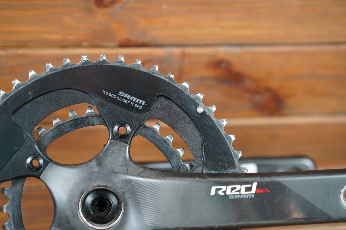 172.5mm 52/36T BB30 SRAM Red 22 Stages Power Meter Carbon Crankset