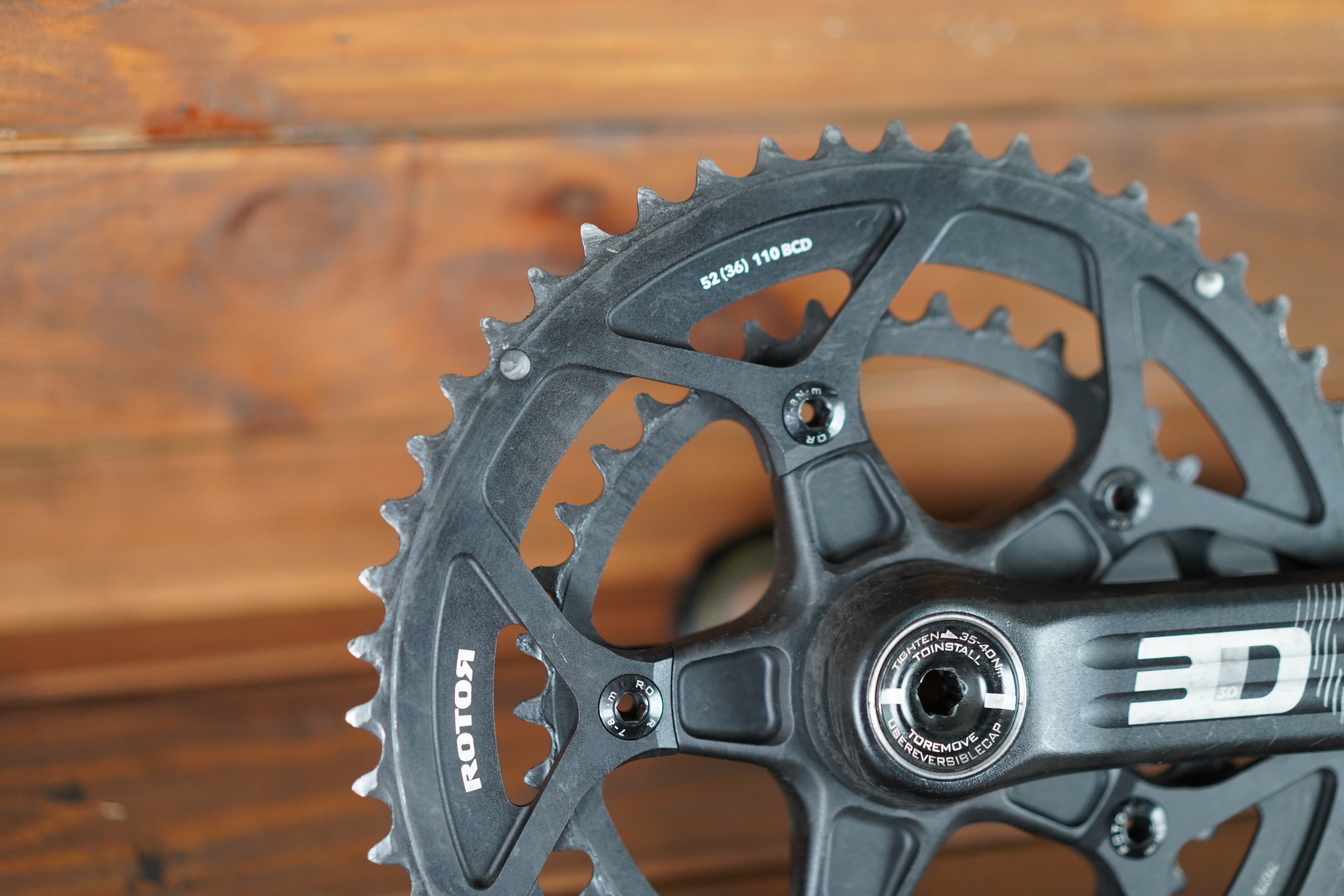 175mm 52 36T BB86 30mm Rotor 3D Crankset noQ Chainrings